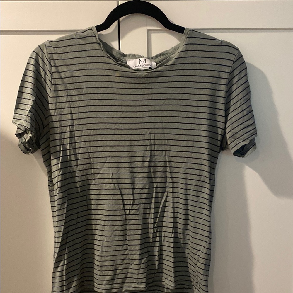 Madewell Olive Striped Tee